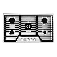 Empava 36 in. Built Cooktop in Stainless Steel with 5 Gas Stove Including A 18000 BTU Power Burner, 36IN, Silver