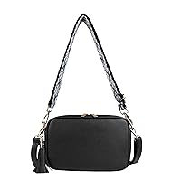 Youjaee Small Crossbody Bag for Women Soft Leather Shoulder Bag Handbag Purse with changeable Straps and Tassel