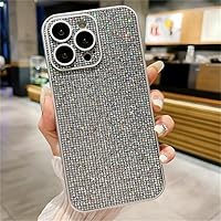 Camera Lens Glass Protection Glitter Case for iPhone 15 14 13 12 11 Pro Max Leather Skin Shockproof Cover,Grey,for 15pro