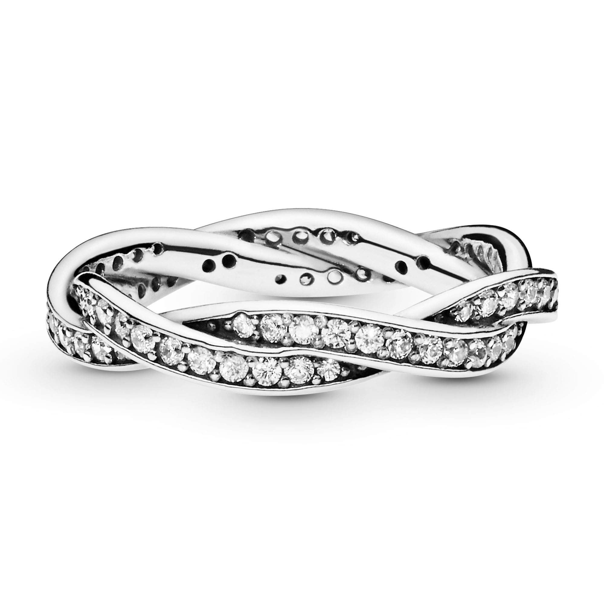 PANDORA Jewelry Twist of Fate Cubic Zirconia Ring in Sterling Silver