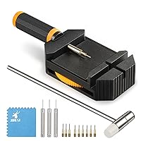 JOREST Watch Link Removal Kit, Watch Band Sizing Tool For Watch Bracelet Adjustment & Watch Pins Replacement, Watch Link Remover, Watch Hammer, With User Manual, 3pcs Punch Pins, 9pcs Spare Needles