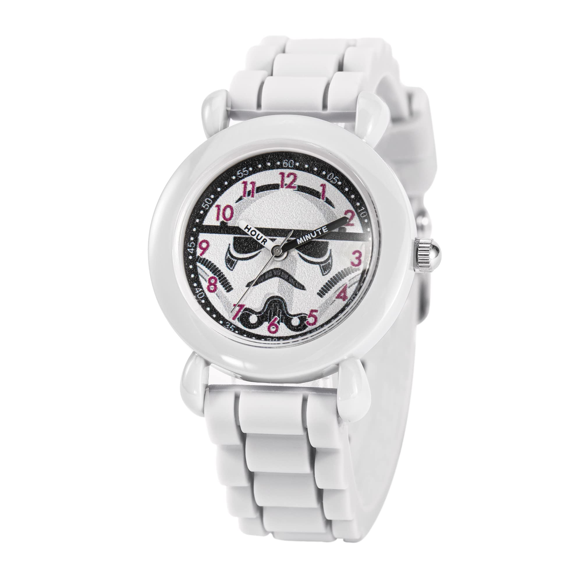 Star Wars The Mandalorian Kids' Plastic Time Teacher Analog Quartz Silicone Strap Watch