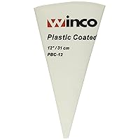 Winco Pastry Bag Cotton with Plastic Coating, 12-Inch
