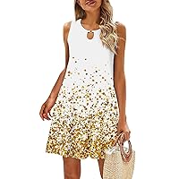 Outdoor Floofy Mother's Day Tank for Women Tanks Shift Crewneck Slim Fits Dress Ladies Super Soft Printed Yellow XL