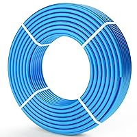 VEVOR PEX Pipe 1/2 Inch, 300 Feet Non-Oxygen Barrier PEX-B Flexible Pipe Tubing for Potable Water, for Hot/Cold Water & Easily Restore, Plumbing Applications with Free Cutter & Clamps,Blue