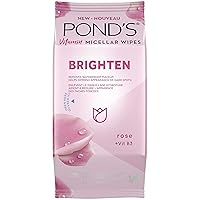 Pond's Vitamin Micellar Wipes For Dark Spots Brighten Rose Removes Waterproof Makeup 25 Wipes