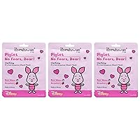 The Creme Shop x Pooh & Friends Radiant Glow, Revitalizing Youth, Soothing Skincare - Vitamin C, Niacinamide, Rose Water Sheet Masks – NO FEARS, DEAR! Piglet (Set of 3 PK)