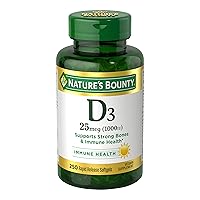 Vitamin D3 1000 IU, Immune Support, Helps Maintain Healthy Bones, 250 Rapid Release Softgels
