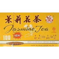 Chinese Jasmine Green Tea 100 Tea Bags by A2AWorld Green Tea