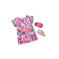 American Girl Truly Me 18-inch Doll Show Your Sweet Side Outfit with Printed T-shirt Dress and Espadrilles, For Ages 6+