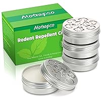 Peppermint Oil to Repel Mice and Rats, 4 Pack for Car Engines, Mouse Repellent Keeping Rodents Out of House Garages, Human Pet Dog Plant Safe