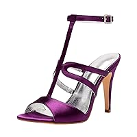 Womens T Strap Heel Sandals Party Wedding Shoes Open Toe Bride Slingback Shoes
