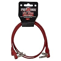 Lil Pigs 2 ft Low Profile Patch Cables 2 Pack, Candy Apple Red