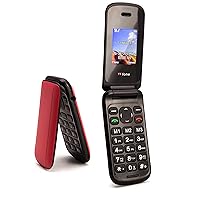 TTfone Flip TT140 Mobile Phone Camera Bluetooth Cheapest Folding Clamshell Phone, Red