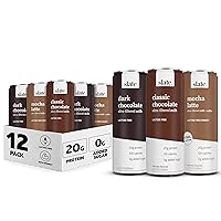 Milk - High Protein Shake, Variety Pack, Classic Chocolate, Dark Chocolate, Mocha Latte, 20g Protein, 0g Added Sugar, Lactose Free, Keto, All Natural (11 oz, 12-Pack)