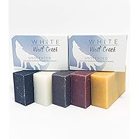 All Natural Handmade Organic Soap Bar, Cold Pressed All Natural Scented Bar Soap for Hands Face and Body, Gentle and Unscented for Sensitive skin,Set of 2 bars Unscented