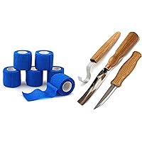 BeaverCraft NCT6 Cut Resistant Tape Adherent Wrap Tape No-Cut Tape S14 Wood Carving Tools Set Wood Whittling Kit Wood