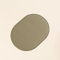 OLETHA Aesthetic Oval Drink Coasters for Coffee Dining Table & Office Desk, Sage Green, Set of 2