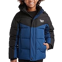 Reebok Boys' Winter Coat - Heavyweight Quilted Puffer Snow Parka - Weather Resistant Ski Jacket for Boys (8-20)