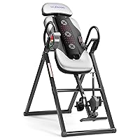 Model A Advanced Heat and Massage Heavy Duty Deluxe Inversion Table,320 lb Capacity,Gray/Black