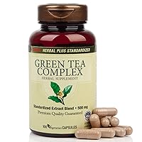 GNC Herbal Plus Green Tea Complex 500mg, 100 Capsules, Metabolism Support