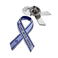 Israel Flag Ribbon Enamel Pin Badge Brooch Memorabilia Gift