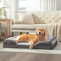 Orthopedic Bed for Extra Large Dogs, Waterproof Dog Beds Large Sized Dog, Ultra Comfy Supportive Foam Dog Sofa Bed with Removable Washable Cover, Extra Large Egg Foam Couch Bed, Nonskid Bottom