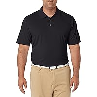 Amazon Essentials Men's Regular-Fit Quick-Dry Golf Polo Shirt (Available in Big & Tall), Black, Large
