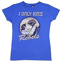 Star Wars Han Solo and Leia I Only Kiss Rebels Juniors T-Shirt