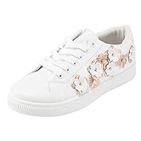 Anna Women's Wallet Round Toe Lace up Sneakers