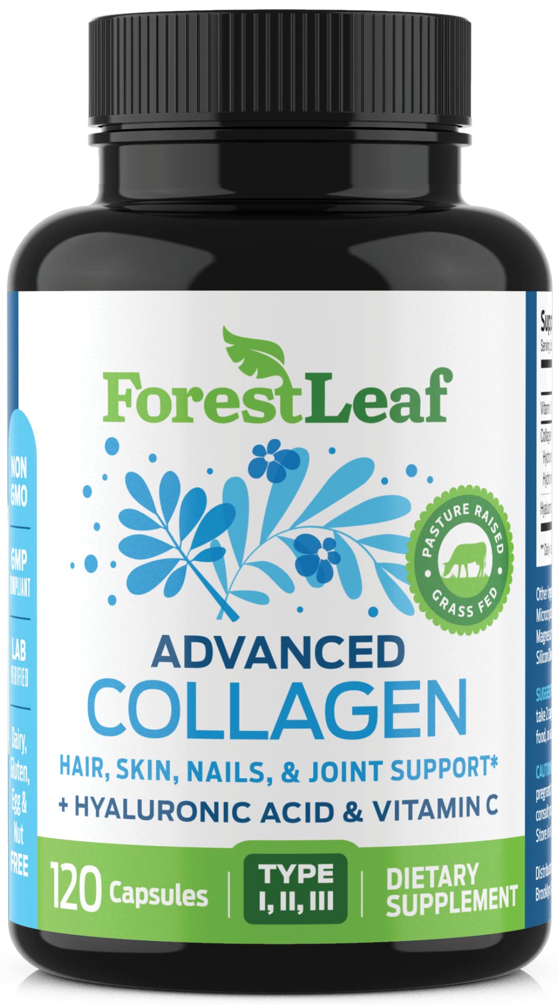 Mua ForestLeaf - Collagen Pills with Hyaluronic Acid & Vitamin C - Reduce  Wrinkles, Tighten Skin, Boost Hair, Skin, Nails & Joint Health - Hydrolyzed  Collagen Peptides Supplement - 120 Capsules trên