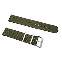 HNS Watch Bands - Choice of Color & Width (18mm, 20mm, 22mm, 24mm) - 2 Piece Ballistic Nylon Premium Watch Straps