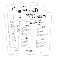 30 Pack Minimalist Office Party Scavenger Hunt Game, Work Party Game, Team Meeting Game, Office Activities, Work Happy Hours Game for Coworkers - TM06
