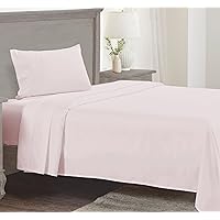 CALIFORNIA DESIGN DEN 5-Star Hotel Quality Twin Bed Sheets Cotton for Kids & Adults, 100% Cotton Sheet Set - 600 Thread Count Sateen with Deep Pocket (Blush Pink)
