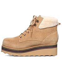 BEARPAW Women's Retro Quinn Boot Multiple Colors & Sizes | Women's Boot Classic Suede | Women's Boots | Lightweight Lace-Up Boot