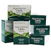 Grisi Seaweed Soap, Cleansing and Exfoliating Soap with Seaweed, Helps you Unclog Pores, Stimulate Circulation, Eliminates Toxins, Firming Benefits, 6-Pack of 3.5 Oz Each Soap, 6 Soaps