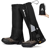 Hikenture Gaiters for Hiking Waterproof, Leg Gaiters with Upgraded Zipper Design, Lightweight Shoe Gaiters for Men Women, Dirt-Proof Ripstop Hiking Gaiters, Breathable Boot Gators for Hunting