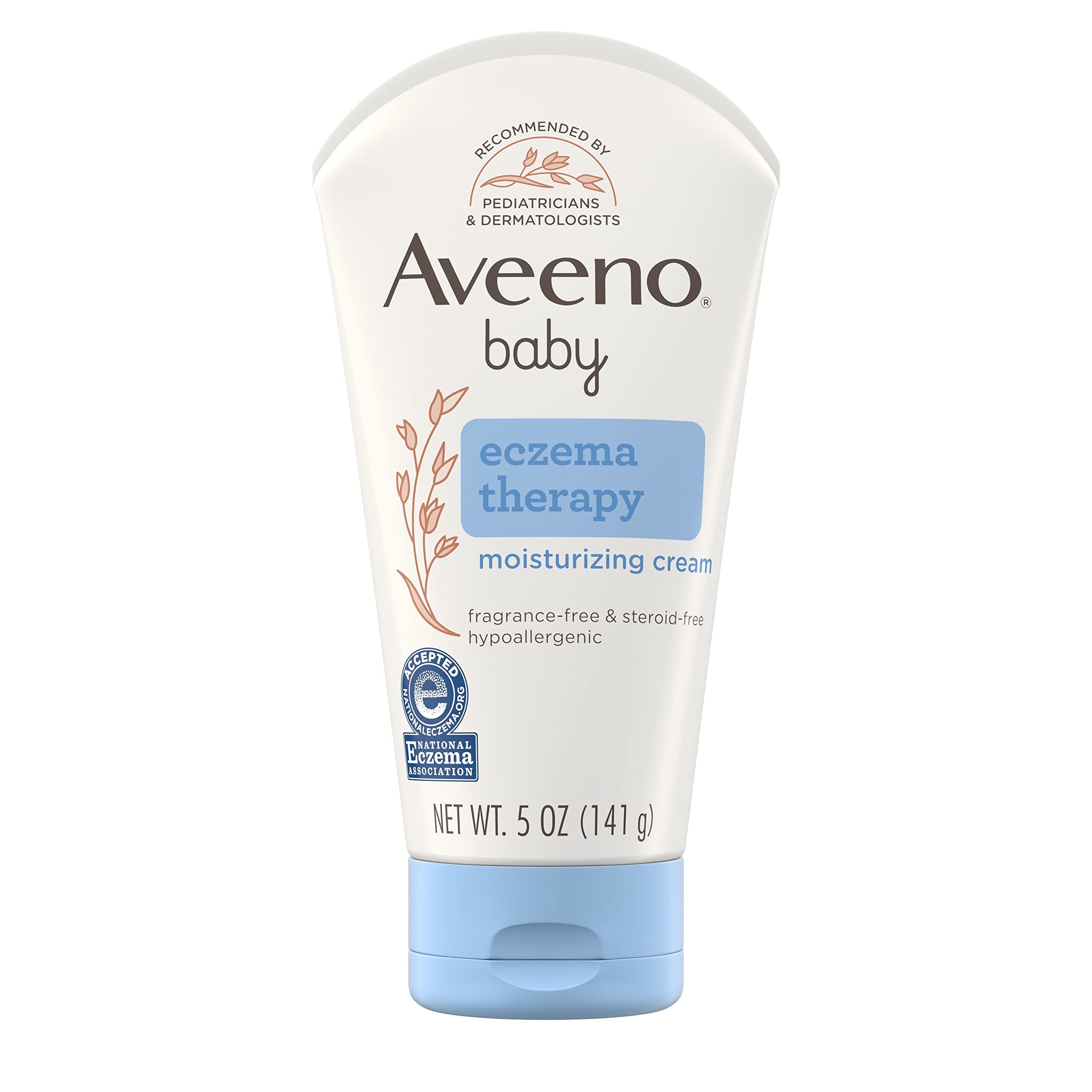 Aveeno Baby Eczema Therapy Moisturizing Cream, Natural Colloidal Oatmeal & Vitamin B5, Baby Eczema Cream for Dry, Itchy, Irritated Skin Due to Eczema, Paraben- & Steroid-Free, 5 oz Packaging May Vary