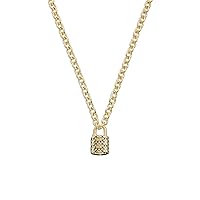 Coach Women's Quilted Padlock Necklace