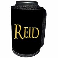 3dRose Reid popular baby boy name in America. Yellow on... - Can Cooler Bottle Wrap (cc_355714_1)