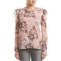 Vince Camuto Womens Puff-Shoulder Pullover Blouse