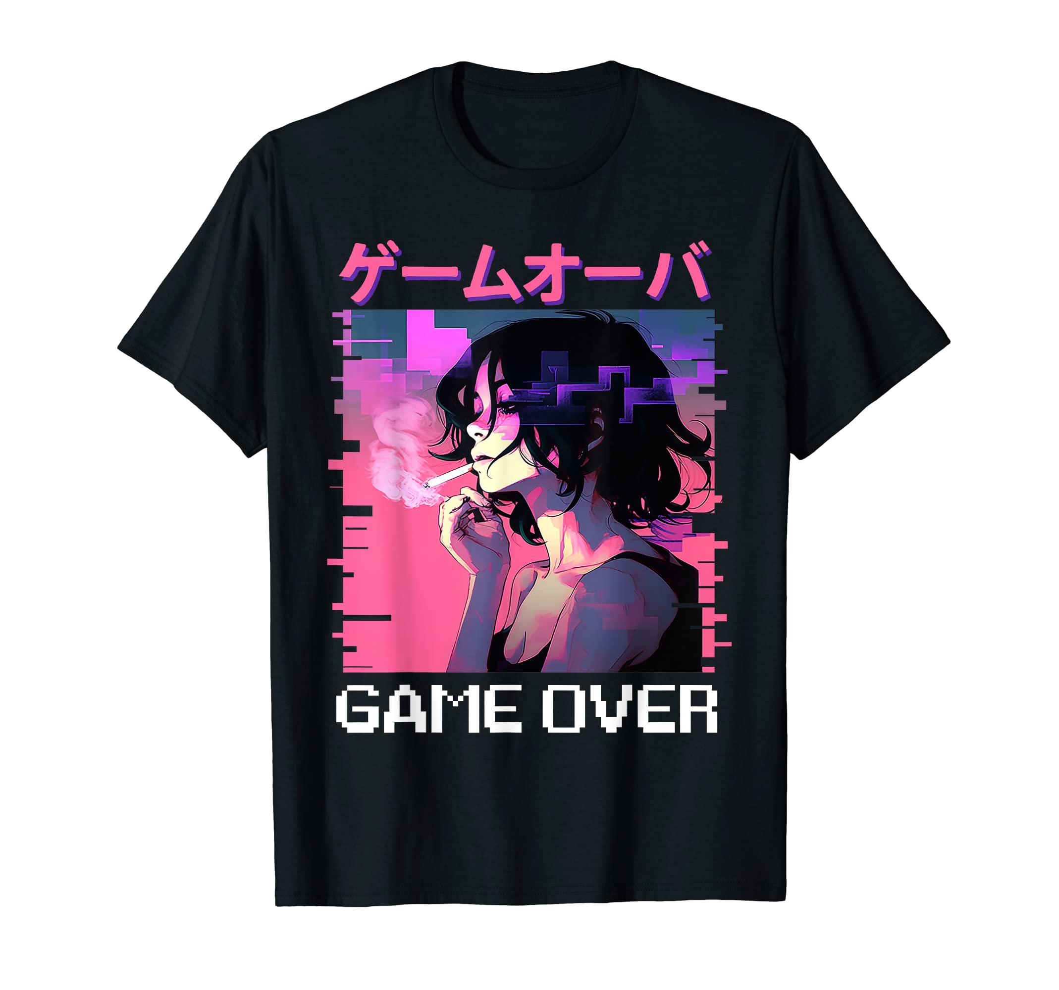 Japanese Oversize Anime Girl T-shirt in White - Usolo Outfitters