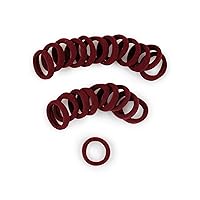 Heliums Small Hair Ties - Burgundy - 1 Inch Seamless No-Damage Ponytail Holders for Kids, Braids and Thin Hair - 20 Count