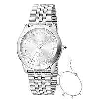 Just Cavalli Set Glam Creazione Women's Fashion Quartz Watch Fashion Analogue Display + Matching Bracelet
