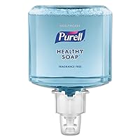 PURELL Brand HEALTHY SOAP Gentle & Free Foam, Fragrance Free, 1200 mL Hand Soap Refill for PURELL ES4 Manual Soap Dispenser (Pack of 2) - 5072-02 - Manufactured by GOJO, Inc.