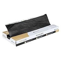 Foil Lux 12 x 10.8 Inch Pop-Up Foil Sheets 100 Disposable Foil Papers For Food - Orange Peel Embossing Interfolded Black Aluminum Foil Sheets Greaseproof Freezable Oven Ready