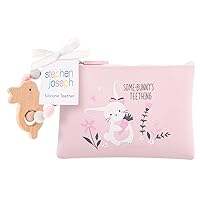 Stephen Joseph, Silicone Teether with Pouch, Bunny
