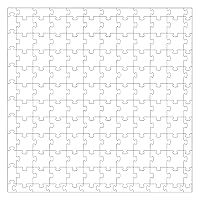 Hygloss Products Blank Community Puzzle - Create-A-Size - Fun Group Activity - Great for Parties, Weddings, Classroom, Office & More - Approx. 44” x 44” - 100 Center Pieces - 100 Guests