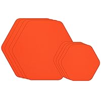 GEAR AID Tenacious Tape Hex 2.5” and 1.5” Shapes, Micro-Ripstop Outdoor Fabric Repair Patches, Peel-and-Stick to Fix Holes and Burns in Down Jackets, Rain Gear, Tents, Tarps, Orange, 8 Patches