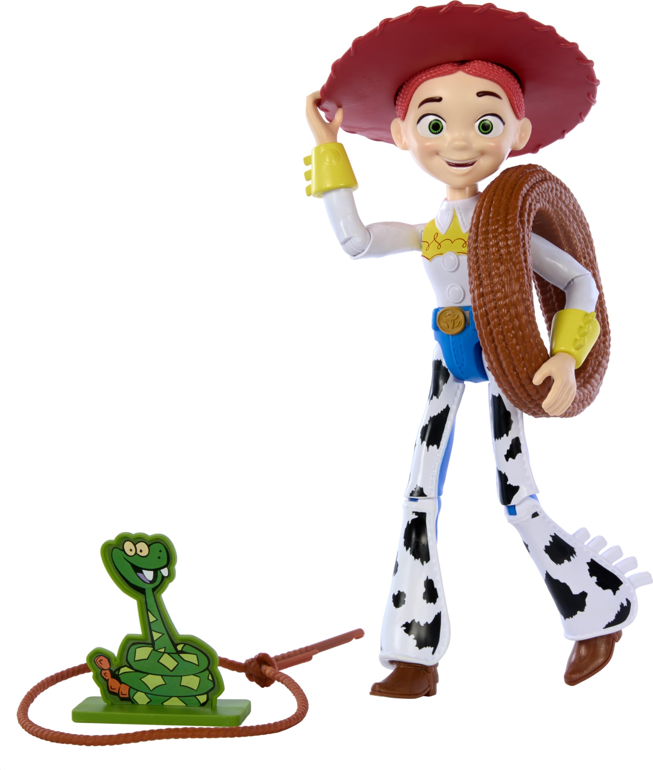 Mattel Disney Pixar Toy Story 12-inch Lasso Jessie Posable Action Figure, Lasso Accessory with Roping Action Doubles as Role Play Accessory